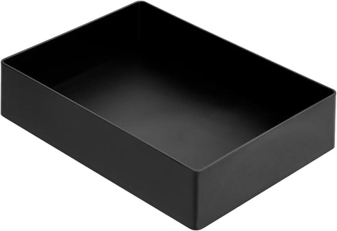 Amazon Basics Rectangular Plastic Desk Organizer, Accessory Tray, Black...