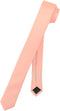 Vesuvio Napoli Narrow NeckTie Extra Skinny PEACH Color Men's Thin 1.5" Neck Tie...