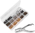 240Sets Leather Snap Fasteners Kit, 6x6mm 8x8mm 8x12mm Metal Button Snaps Press Studs, with Pliers, for Rivets Replacement DIY Craft Repairing Dec...