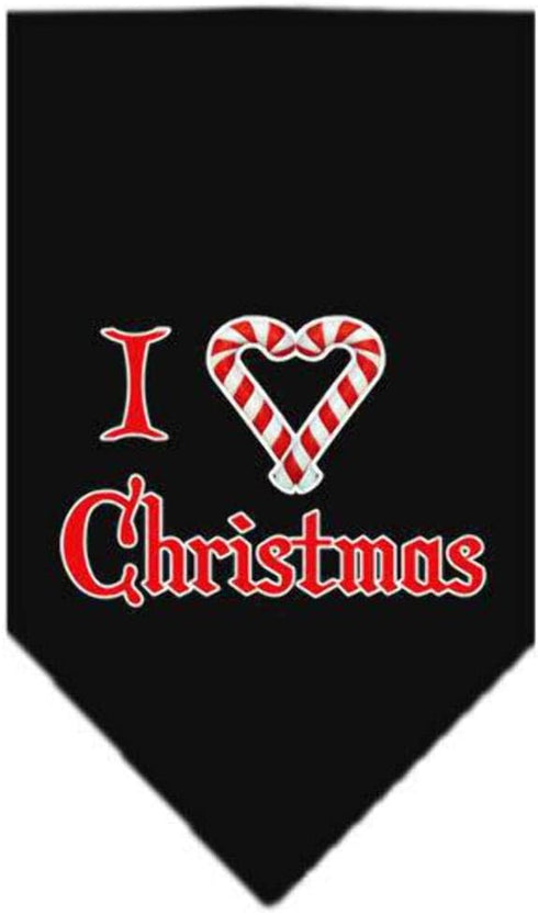Mirage Pet Products Heart Christmas Screen Print Bandana for Pets, Small, Bright Pink...