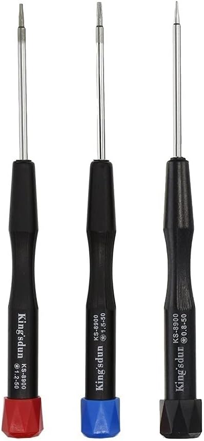 Set of 3 Pentalobe Screwdrivers, Uacen 5 Point 0.8 1.2 1.5 Precision Screwdriver Set or P2 P5 P6 or TS1 TS4 TS5 for Apple iPhone Macbook Pro Air R...