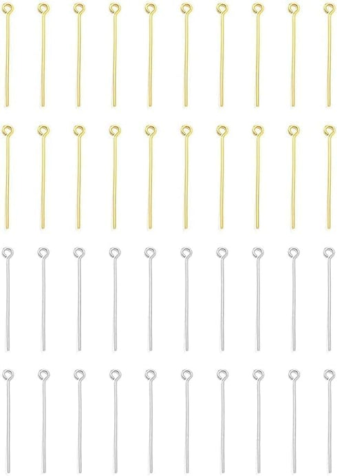 200 Pcs Metal Eye Pin Connectors Sewing Pinsjewellery Making Earring Hooks for DIY Crafts Jewellery Kit...