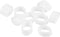 uxcell 50Pcs Silicone Rubber Bands, 8x5mm Rubber Bands Rings Cable Ties Strong Elastic Bands Non-slip for Cord Wrapping Bag Wraps, White...
