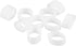 uxcell 50Pcs Silicone Rubber Bands, 8x5mm Rubber Bands Rings Cable Ties Strong Elastic Bands Non-slip for Cord Wrapping Bag Wraps, White...