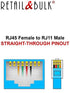 2-Pack RJ11 to RJ45 Adapter Phone Line to Ethernet – RJ45 Female to RJ11 Male for Landline, Fax, DSL Modem Connection (Black, Made in USA)...