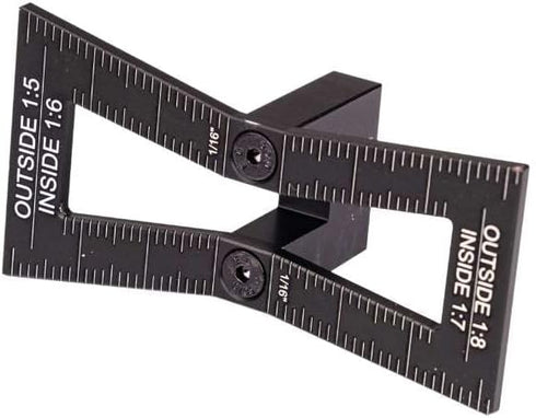 General Tools Woodworking Dovetail Marker Jig #47, Accurate and Precise Guide for 1:5, 1:6, 1:8, 1:10 Slopes, Black...