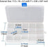 Qualsen 4 Pack Plastic Compartment Box with Adjustable Dividers Craft Tackle Organizer Storage Containers Box 15 Grid (4 Colors)...
