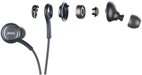 OEM Earbuds Stereo Headphones for Samsung Galaxy S10 S10e Plus Cable - Designed by AKG - with Microphone and Volume Buttons (Grey)......