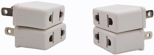 European to US Plug Adapter, 4 Pack Universal Input UK/EU/AU/Asia to USA/Canada/Mexico Adapter Travel Power Plug Adapter Converters(White)...