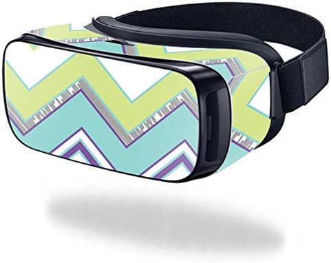 MightySkins Skin Compatible with Samsung Gear VR (Original) Cover wrap Sticker Skins Pastel Chevron......