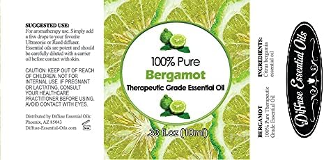 Healing Solutions 10ml Oils - Bergamot Essential Oil - 0.33 Fluid Ounces...