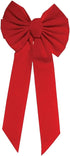 Rocky Mountain Goods 20-Inch Red Bow - Christmas Wreath Bow - Great for Large Gifts - Indoor/Outdoor use - Waterproof Velvet - Attachment tie Incl...