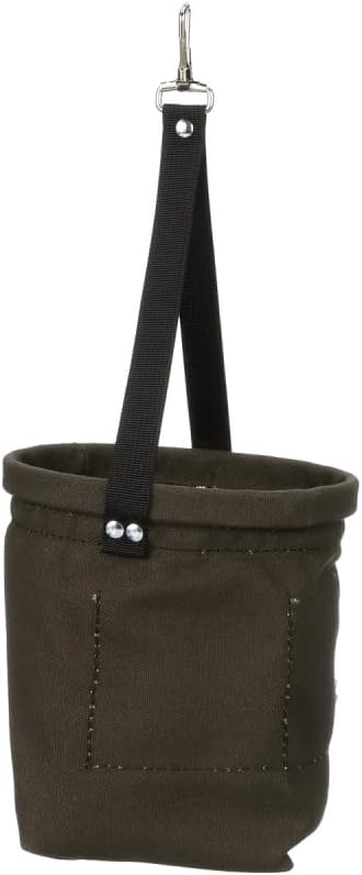 Klein Tools 5143 Canvas Tapered-Bottom Bag with Two Interior Pockets and a Snap Clip, Made of No. 10 Canvas...