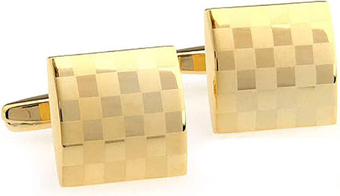 Laser Engraving Cufflinks Platinum Plated Gold Cuff Links...
