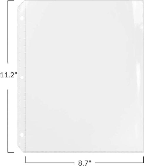Lubudingjoy Plastic Sleeves for Recipe Binders 8.5 x 11, Recipe Card Page Protectors, 50 Count, Sheet Protectors for Letter Size Paper, Top Loadin...