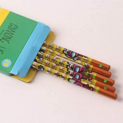 Among Us Pencils, 5 Count, 2B, 1 Random Package(Package May Vary) Will Be Sent....