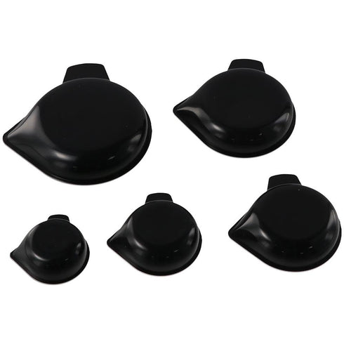 Weighing Powder Pans 5pcs 5 Sizes New Plastic Weighing Dishes Laboratory Equipment Black Weighing Vessel Liquid, Powder, Gems, etc...