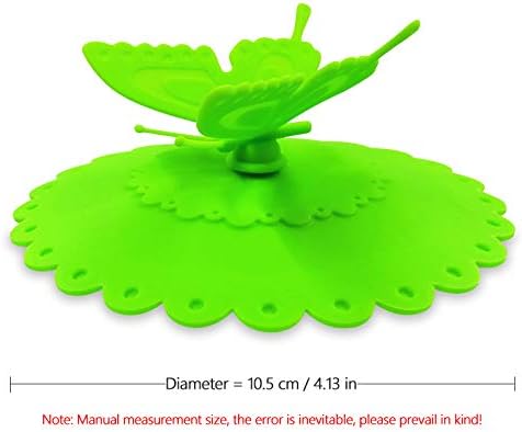 Tvoip 4Pcs Silicone Leakproof Cup Lid Heat Resistant Reusable Sealed Cover Kitchen Accessories Tea Cup Suction Seal Cap Cup Lid (NO.2)...