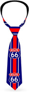 Buckle-Down Tie, Necktie, Route 66 Highway Sign Stripe Blue White Red, Standard Length...