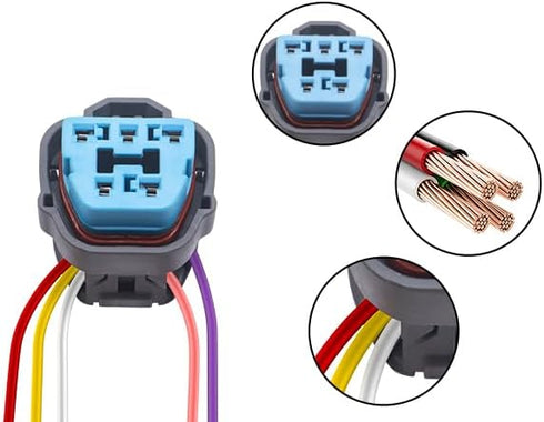 Fuel Pump Connector Wiring Harness Pigtail Plug Fuel Pump Harness Connector Plug Compatible with Honda Various Models (5PIN)...
