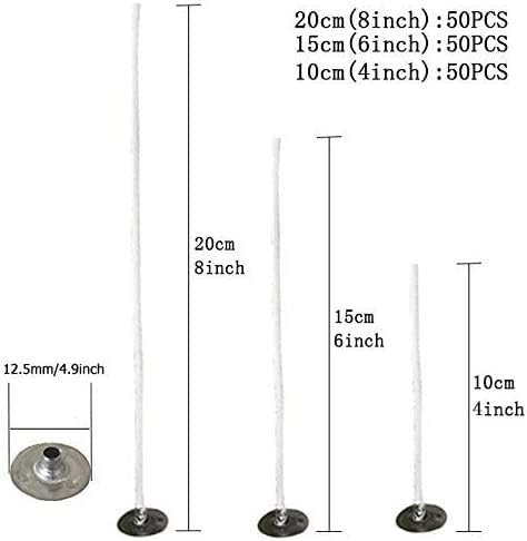 Colibrox 150 PC Natural Cotton Core Candle Wicks - 8...