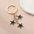 Meefisher Women's Stars Bag Charms Cute Enameled Keychain Keyring for Purse Accessories Kawaii Aesthetic Gifts (2 PCS? black?white?)...