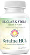 Dr. Clark Betaine HCL Digestive Enzymes - Acid Reflux Medicine, Hydrochloric Acid Protein Supplement, Optimal Digestion Formula, 100 Gelatin Capsu...