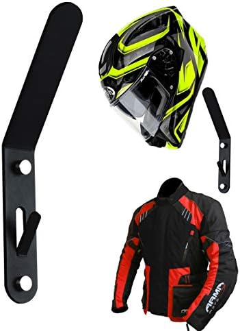 CLEAR STYLE Helmet Holder Hanger Rack with Jacket Hook and Keys Holder (1 Pack)...