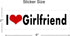 WitnyStore 8" Long I Love My Girlfriend Black Letters and Red Heart On White Background Relationship Status Girl Friend Vinyl Décor Sticker Bumper...