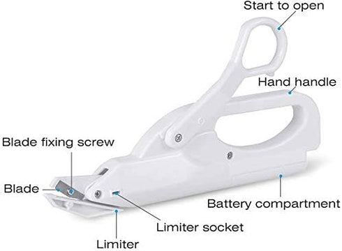 Electric Scissors, Multipurpose Home Electric Fabric Scissors with Safety Switch, Battery Operated Handheld Electric Scissors Tailor Sewing Scisso...