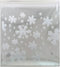 AKOAK 100 Count Resealable Clear Snowflake Bags Sweets Cookies Lollipops Cake Cellophane Bags Packaging Candy Cookie Plastic Bag Wedding Birthday ...