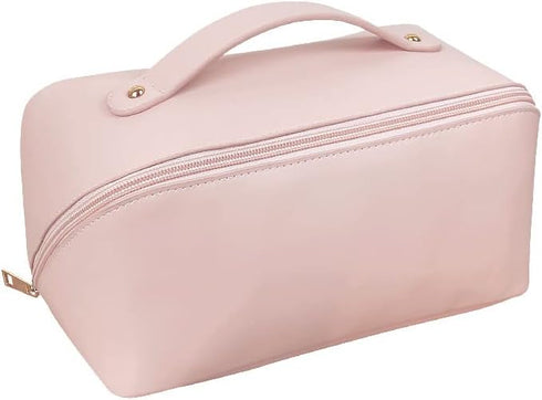 Newest Large Capacity Travel Cosmetic Bag, Multifunctional Storage Makeup Bag,Waterproof Portable PU Leather Makeup Bag, Travel Toiletry Bag Skinc...