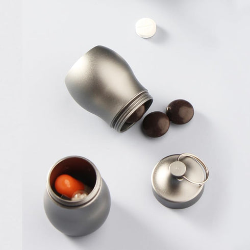 Portable Pill Case,2 Compartment Waterproof Keychain Pill Holder,Pill Container for Daily Supplyment......