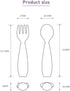 6 Pieces Toddler Utensils, 3 Toddler Forks and 3 Spoons, Silverware Set with Food Grade Silicone Handle, Children Safe Flatware, Self-Feeding Stai...
