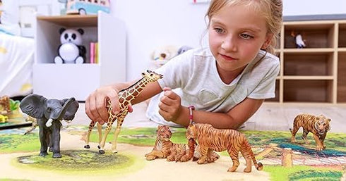 Papo -hand-painted - figurine -Wild animal kingdom - Tiger -50004 -Collectible - for Children - Suitable for Boys and Girls- from 3 years old...