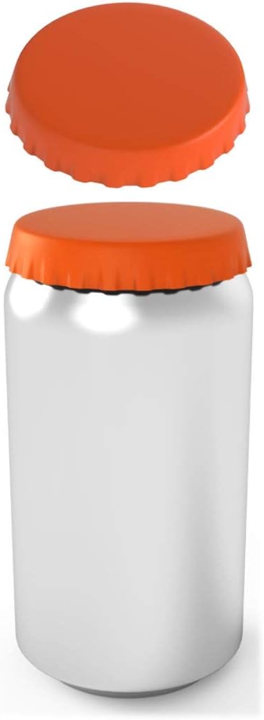 Silicone Soda Can Lids – Can Covers – Can Caps – Can Topper – Can Saver – Can Stopper – Fits standard soda cans (2 Pack, Orange)...