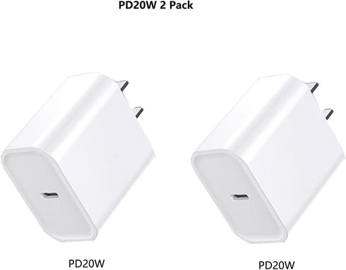 PD 20W USB Type C Fast Wall Charger, OthoKing USB C Charger Block Adapter Compatible for 15/15 Pro/14/13, Galaxy, Pixel, AirPod (2 Pack)......