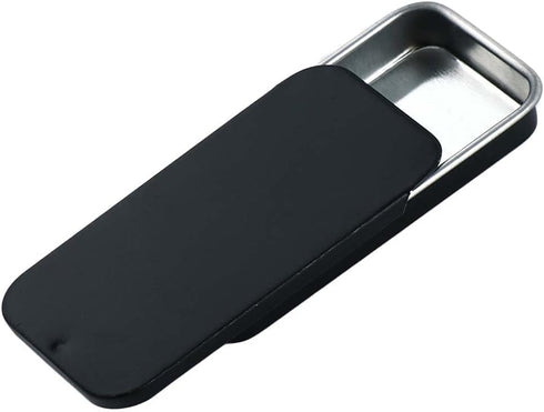 4 Pcs Empty Slide Top Metal Tin Containers Rectangular Tins Box Containers for Candies, Jewelry, Crafts, Pills, Lip Balm, Storage Kit...