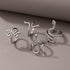 CSIYANJRY99 Silver Knuckle Ring Set for Women, Bohemian Vintage Stackable Mushroom Ring Finger Ring Aesthetic Jewelry...