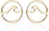 Simple Stainless Steel Round Ocean Wave Stud Earrings Sea Wave Pendant necklace Set Beach Jewelry for Surfer Gift...