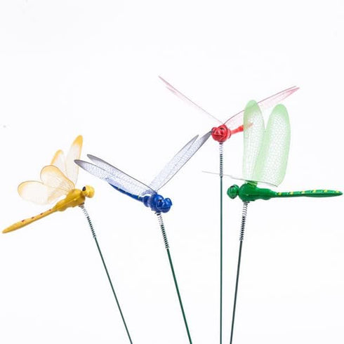 XIZHI 40 Pcs 3D Artificial Dragonfly Stakes Garden Ornaments Dragonfly Garden Decor for Indoor Outdoor Planter Miniature Fairy Garden Decoration,Y...