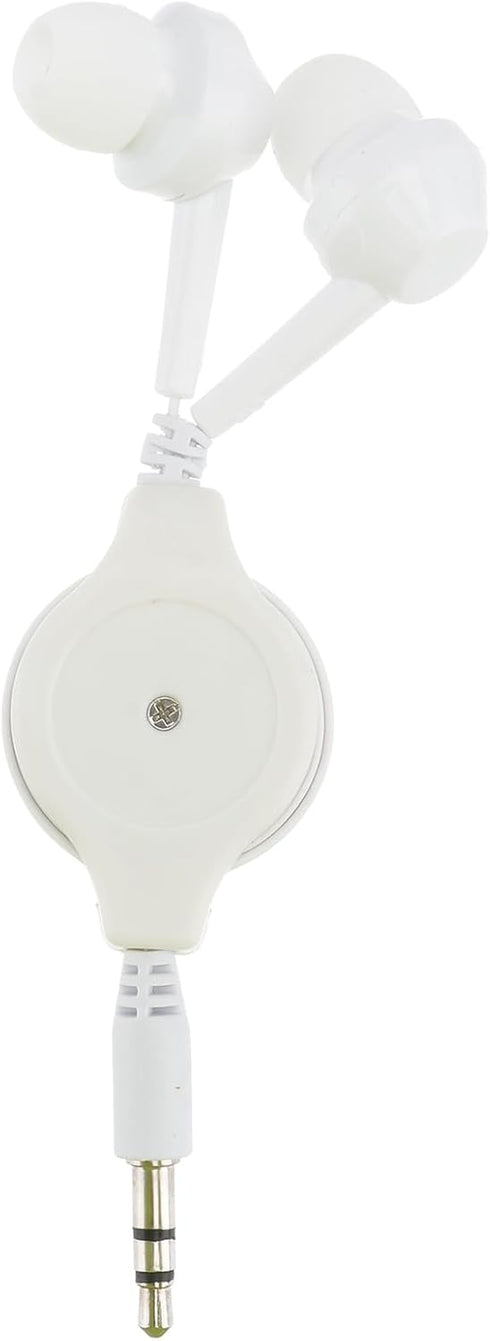 ULTECHNOVO Wired Earbuds, MP3 Double Pull Telescopic Headphones 3.5mm Earphones in-Ear Headphones Earplugs for MP3 (White)...