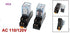 BULUSHI 4Pcs MY2N-J AC110/120V 5A Coil Red Indicator Light 35mm DIN Rail DPDT 8Pins Electromagnetic General Purpose Power Relay + Socket Base......