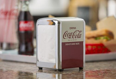Tablecraft Coca-Cola Napkin Dispenser, Half, Red...