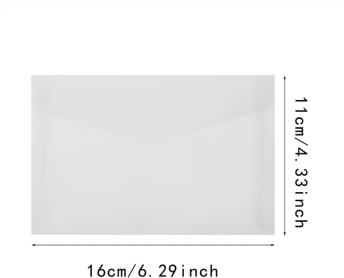 20pcs White Translucent Paper Envelope Bag Large Butter Paper Pouches Clear Glassine Gift Big Envelope for Storage Gift Greeting Card Party Invita...