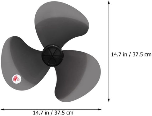 DOITOOL Plastic Fan Blade Replacement Leaves, with Nut Cover, 3 Leaves Universal Household Standing Fan Pedestal Fan Table Fanner Replacement Blad...