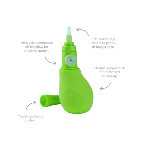 green sprouts green sprouts Ware Nasal Aspirator Made from Plants + Silicone, Green...