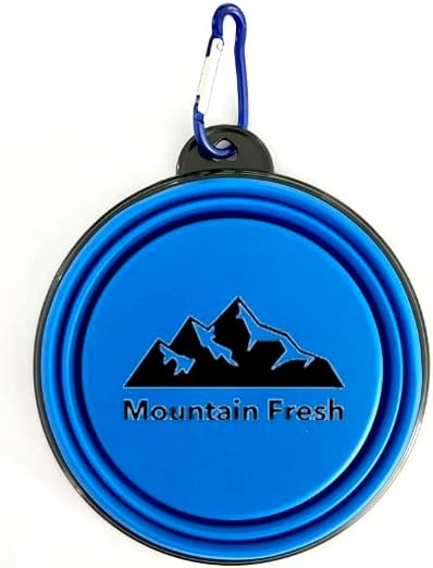 Mountain Fresh Collapsible Pet Bowl 12oz Silicone Foldable Travel Bowl...