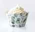 24 Floral Cupcake Wrappers Eucalyptus Greenery Wraps for Wedding, Bridal Shower, and Baby Shower Dessert Decor (Eucalyptus Greenery)...