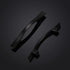 KNOBWELL 6 Pack 3 inch Black Cabinet Handles, Wave Style Black Handles for Cabinet and Cupboard, Dresser Drawer Pulls Matte Black, 3 inch Hole Cen...